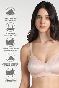 Wacoal Single Layered Non-Wired Full Coverage T-Shirt Bra - Rose Dust — thumbnail 6